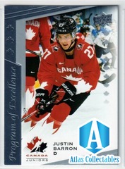 2021-22 Upper Deck Team Canada Juniors #111 Justin Barron PROGRAM of EXCELLENCE